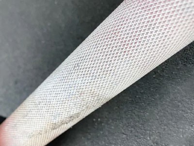 Before cleaning rouser barbell bar picture