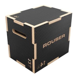 Black 3 In 1 Anti Slip Wooden Plyo Boxes