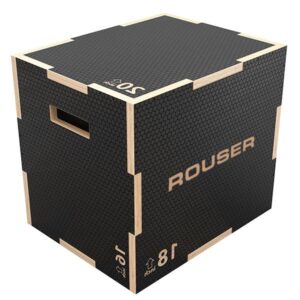 Black 3 In 1 Anti Slip Wooden Plyo Boxes Rouser