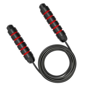 Black Rouser Foam Anti Skid Handle Jump Training Rope