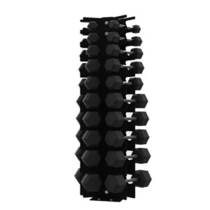 Vertical Hex Rubber Dumbbell Rack Rouser