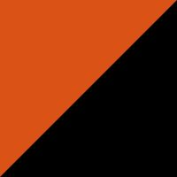 Orange+Black Zinc Barbell Bar