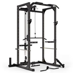 Rouser Black Power Rack With Pulley System