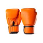 Rouser Orange Leather Boxing Punching Gloves