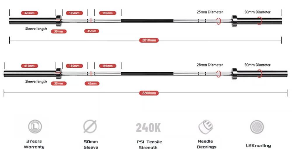 Rouser Trainning Barbell Bar